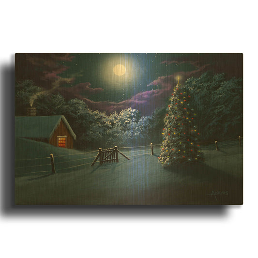 'Silent Night' By Gary Adams Gold Metal Wall Art