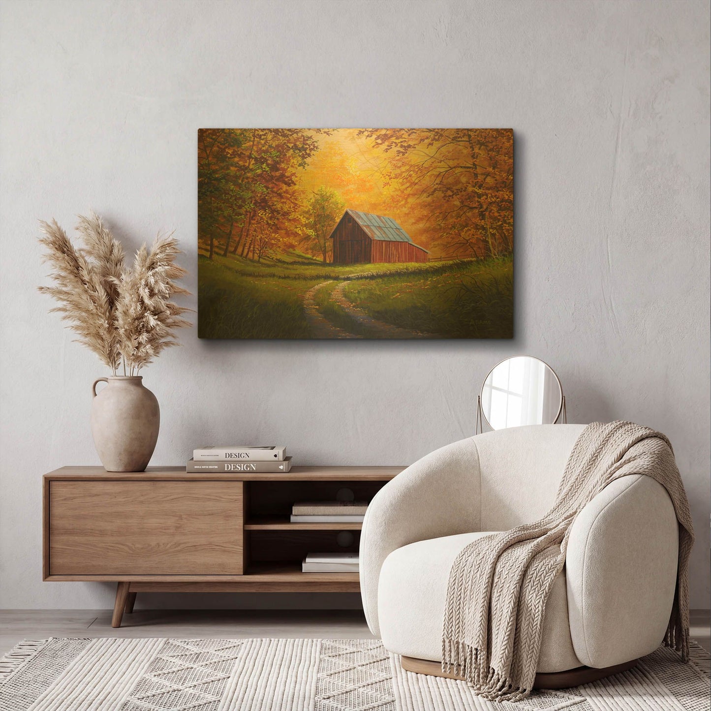 'Autumn Glow' By Gary Adams Gold Metal Wall Art
