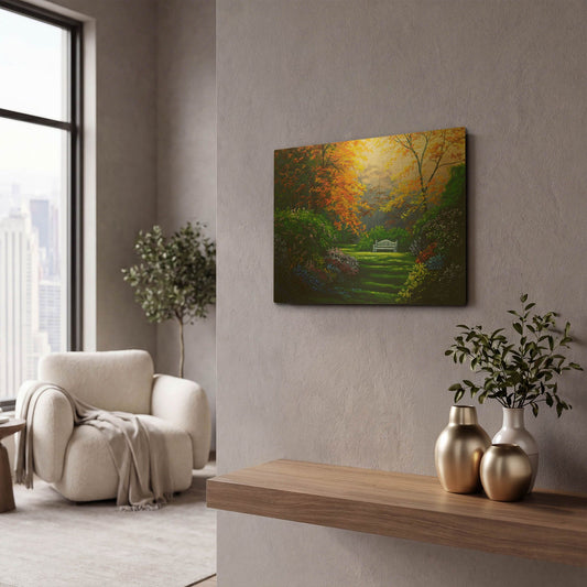 'Restful Place' By Gary Adams Gold Metal Wall Art