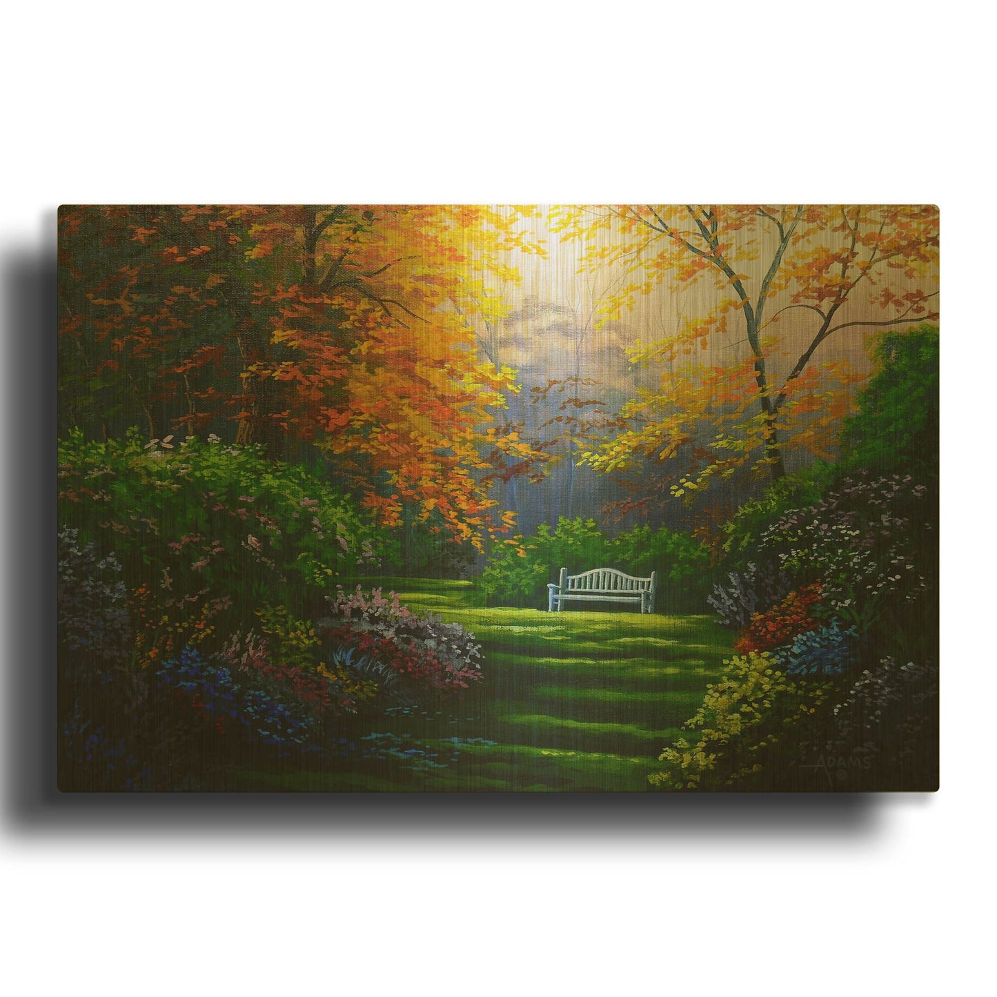 'Restful Place' By Gary Adams Gold Metal Wall Art