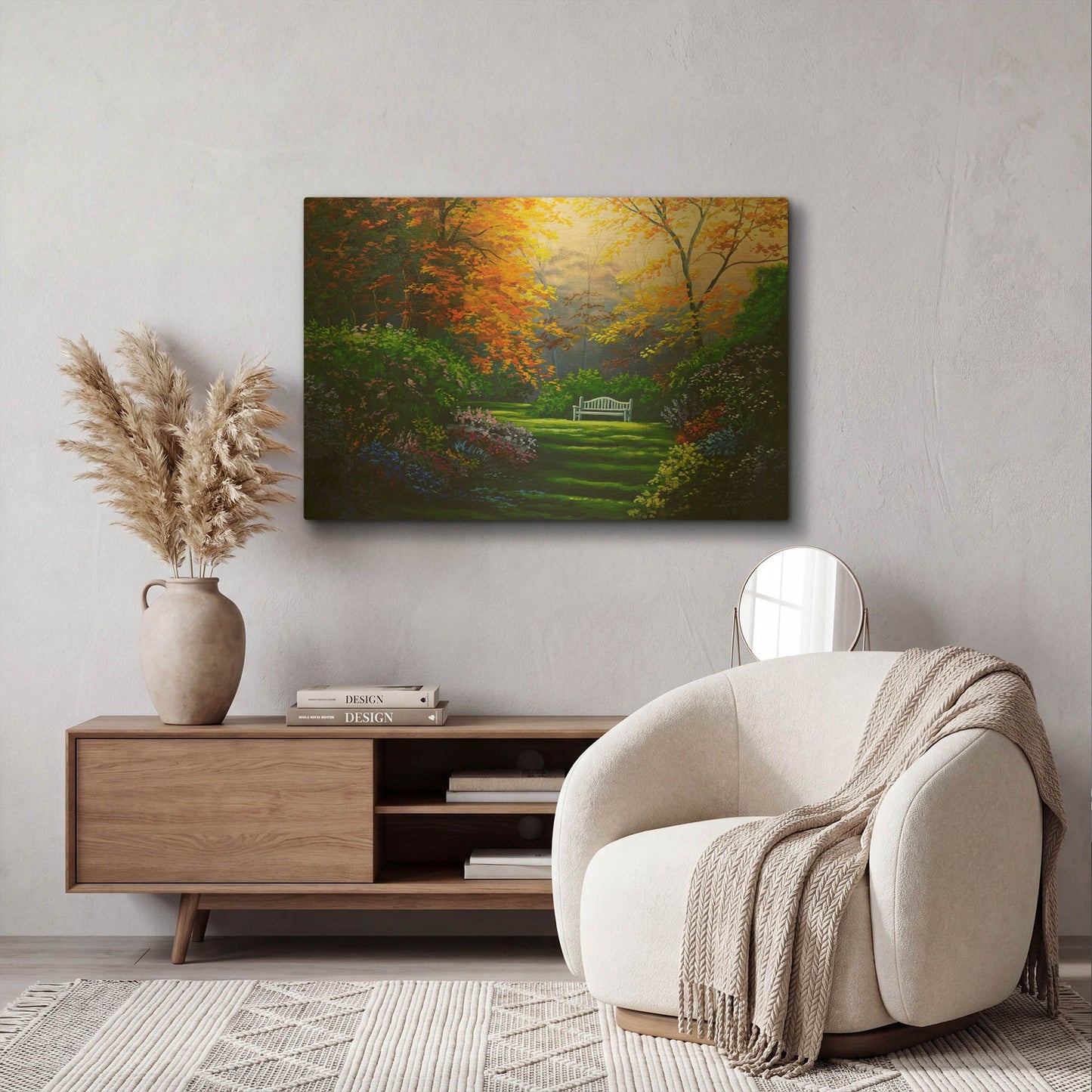 'Restful Place' By Gary Adams Gold Metal Wall Art