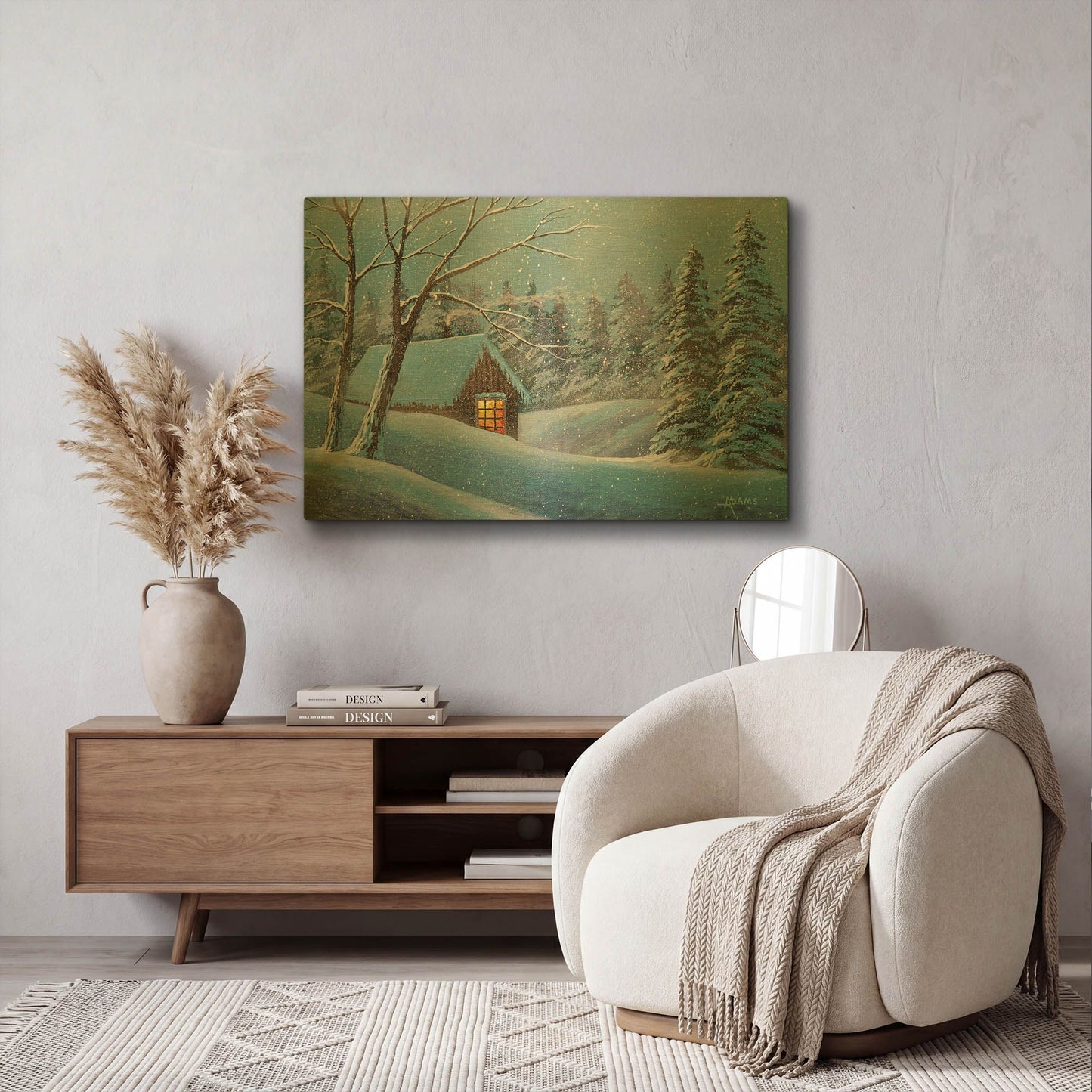 'Snow Bound' By Gary Adams Gold Metal Wall Art