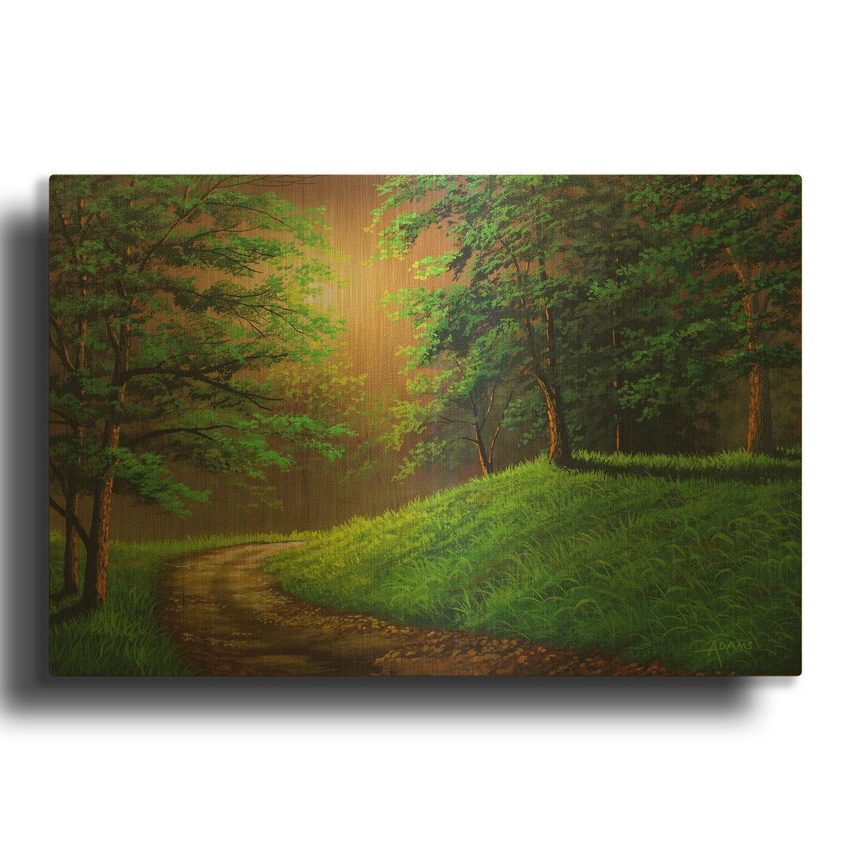 'The Road Home' By Gary Adams Gold Metal Wall Art