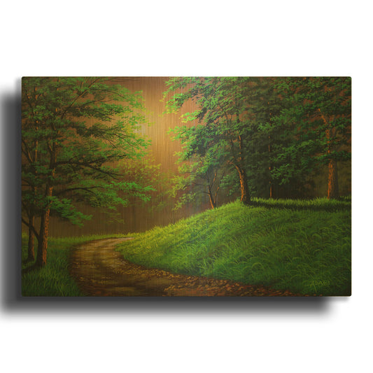 'The Road Home' By Gary Adams Gold Metal Wall Art
