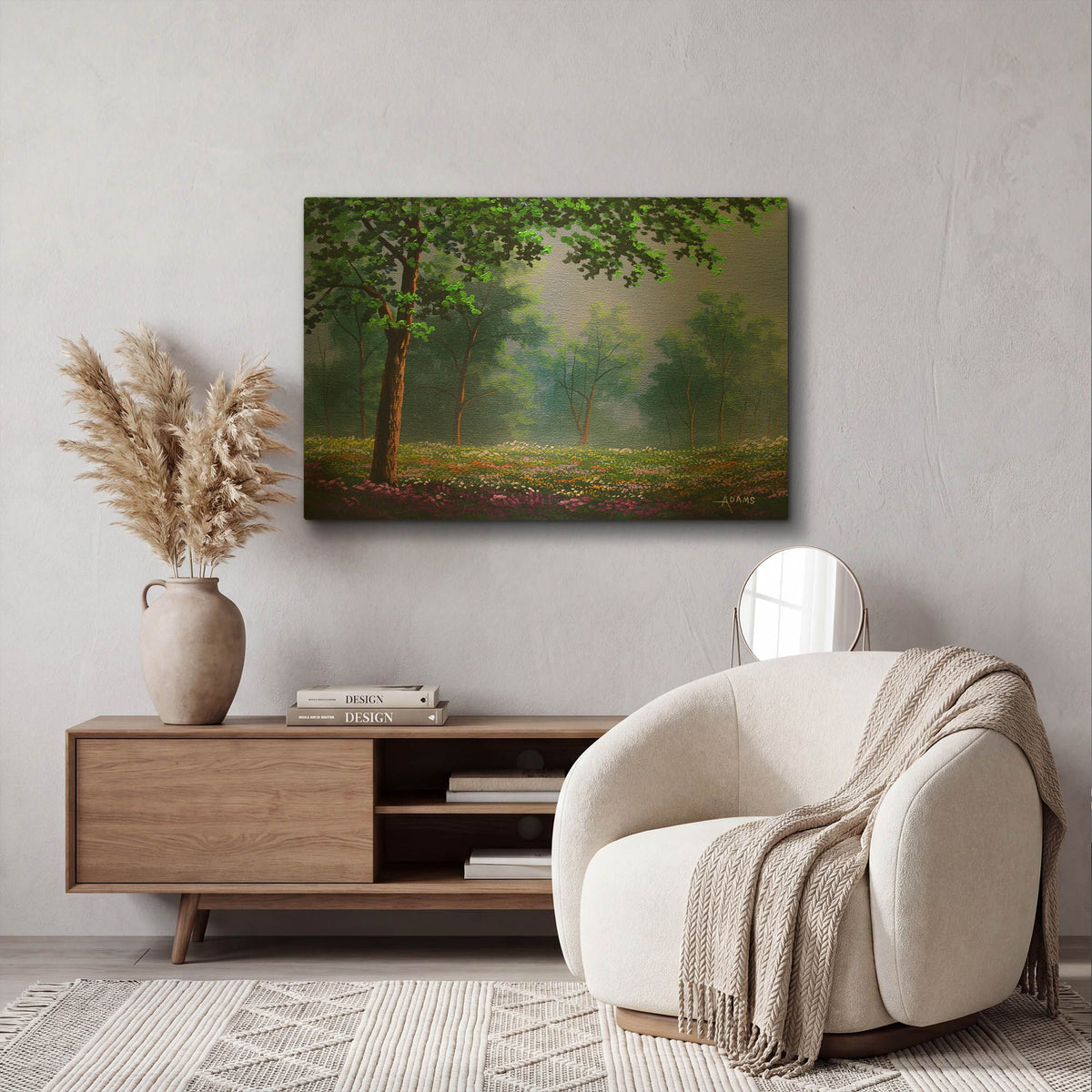 'Misty Morning' By Gary Adams Gold Metal Wall Art