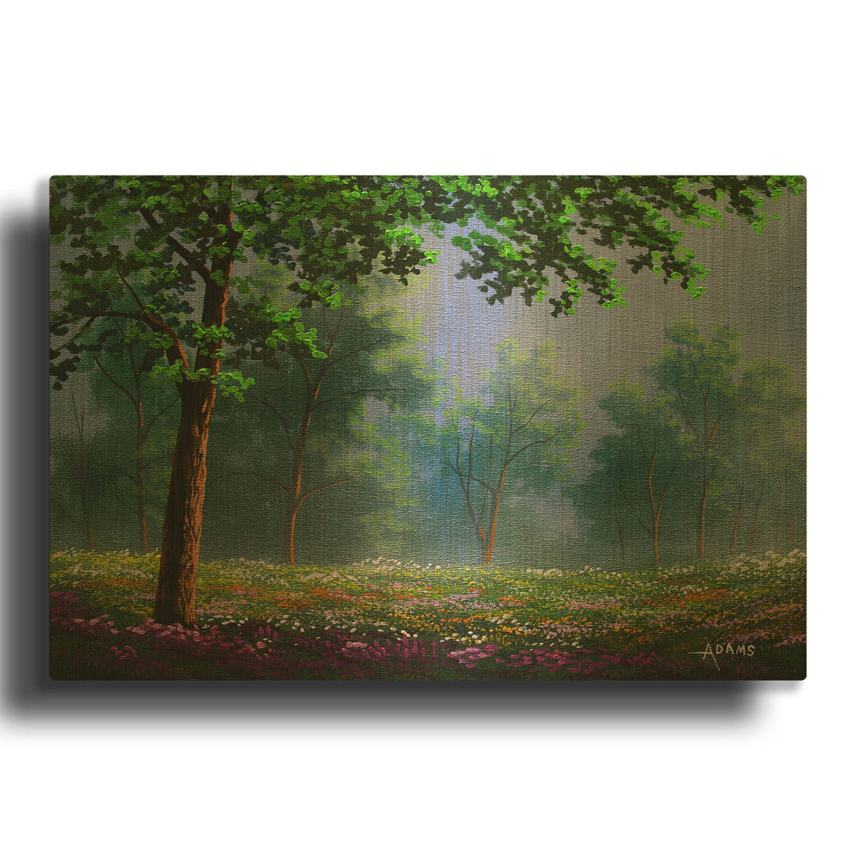 'Misty Morning' By Gary Adams Gold Metal Wall Art