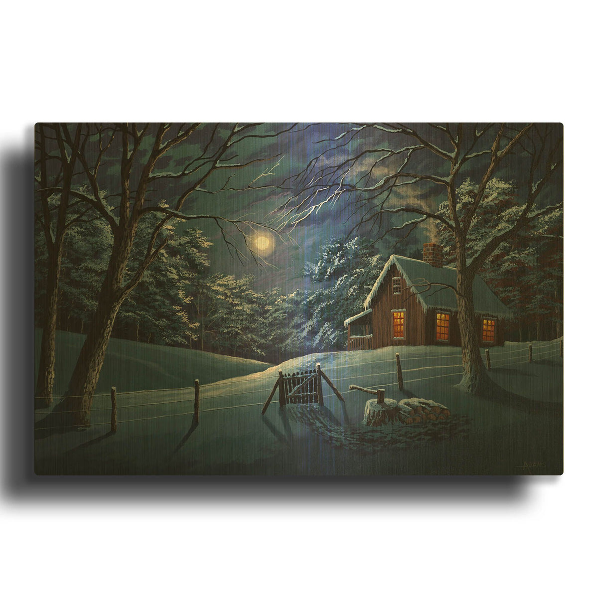 'Comforts of Home' By Gary Adams Gold Metal Wall Art