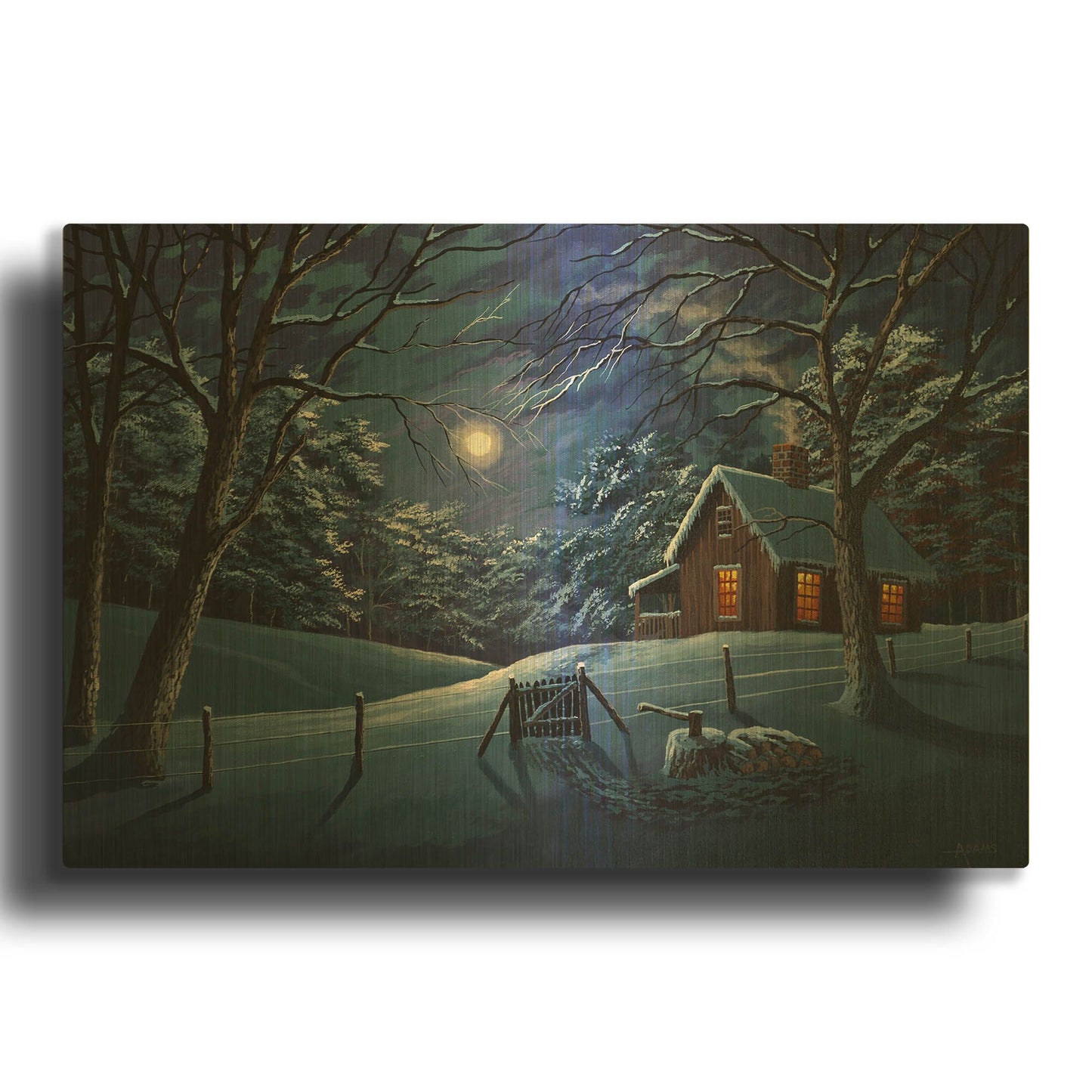 'Comforts of Home' By Gary Adams Gold Metal Wall Art