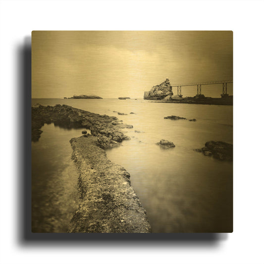 'Biarritz' By Nina Papiorek Gold Metal Wall Art