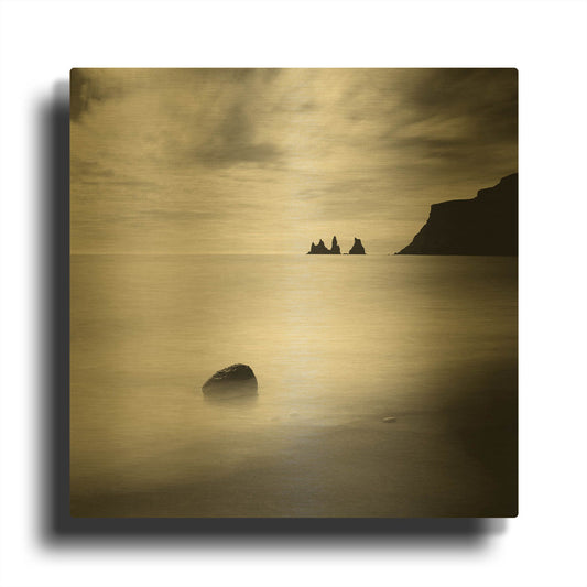 'Iceland Vik' By Nina Papiorek Gold Metal Wall Art