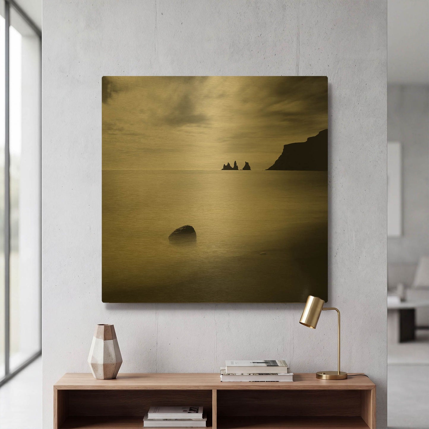 'Iceland Vik' By Nina Papiorek Gold Metal Wall Art