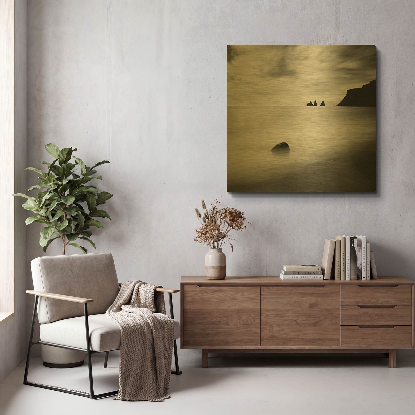'Iceland Vik' By Nina Papiorek Gold Metal Wall Art