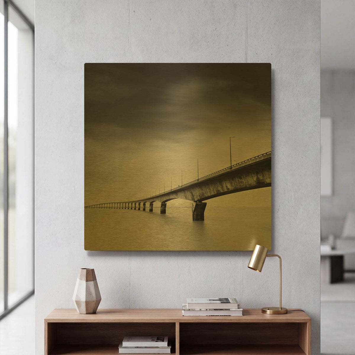 'Ile de Re' By Nina Papiorek Gold Metal Wall Art