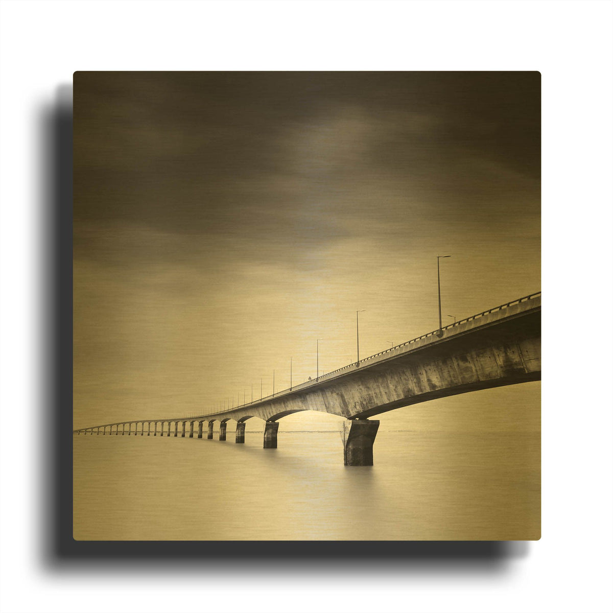 'Ile de Re' By Nina Papiorek Gold Metal Wall Art