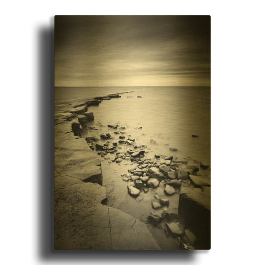 'Kimmeridge Bay' By Nina Papiorek Gold Metal Wall Art