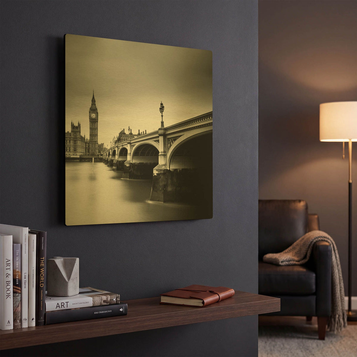 'London Westminster' By Nina Papiorek Gold Metal Wall Art