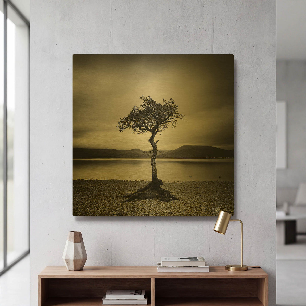 'Millarrochy Tree' By Nina Papiorek Gold Metal Wall Art