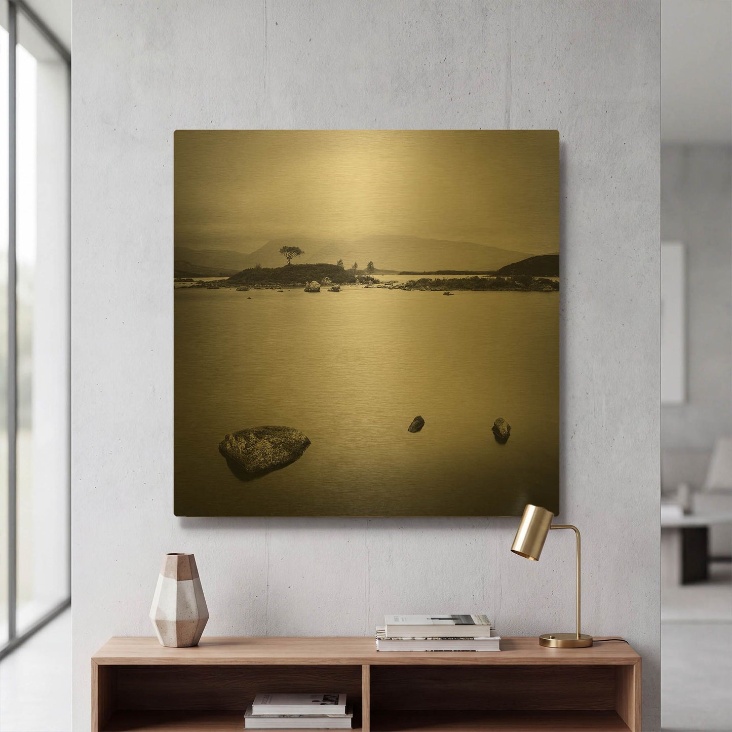 'Nah Achlaise' By Nina Papiorek Gold Metal Wall Art