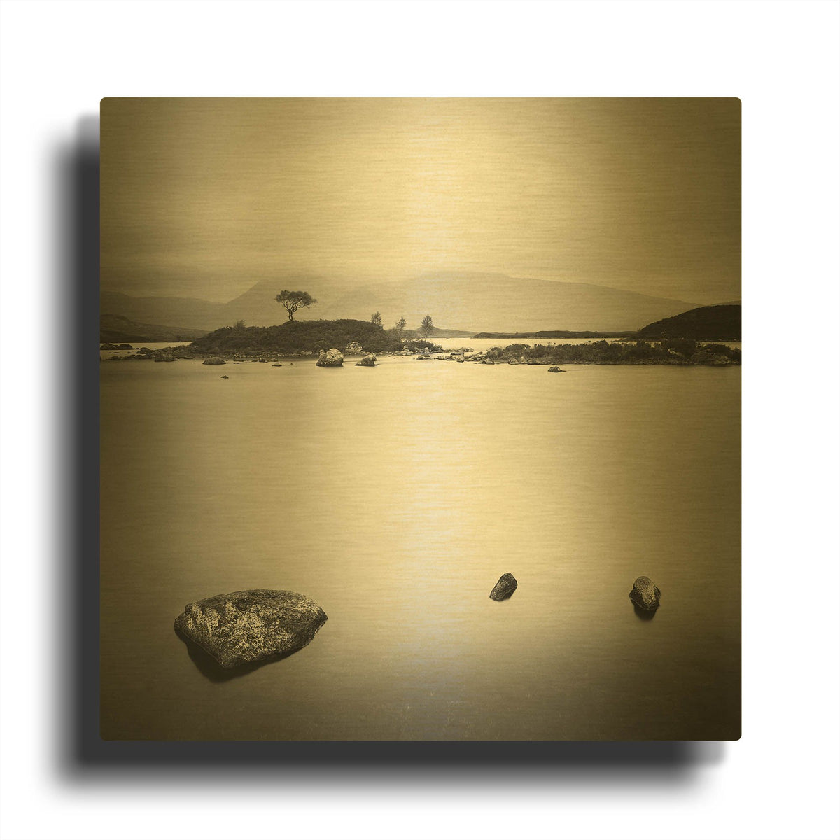 'Nah Achlaise' By Nina Papiorek Gold Metal Wall Art
