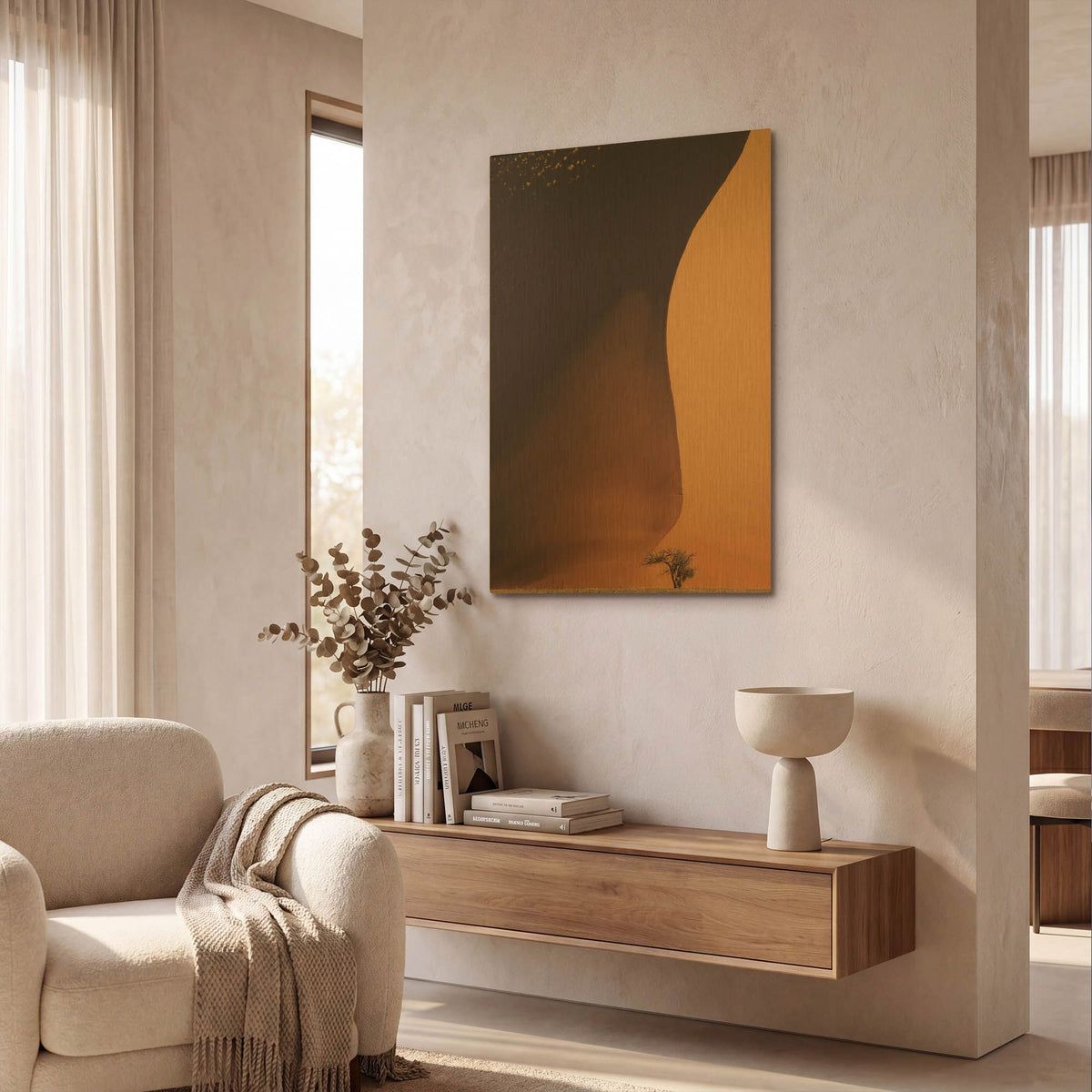 'Namibia The Dune' By Nina Papiorek Gold Metal Wall Art