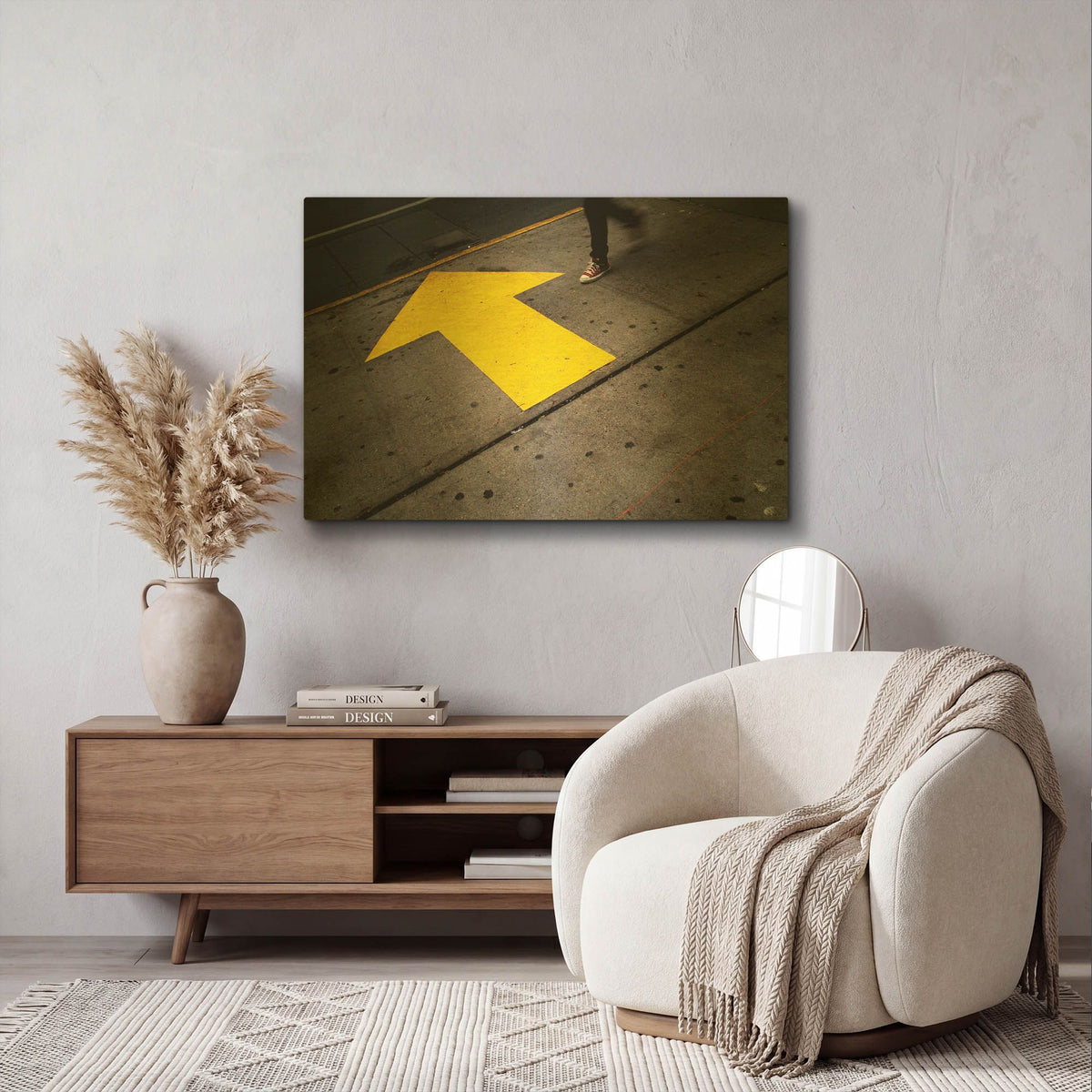 'NYC Directions' By Nina Papiorek Gold Metal Wall Art