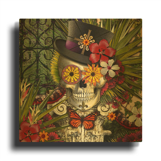 'Baron in Bloom' By Fusion Idol Arts Gold Metal Wall Art