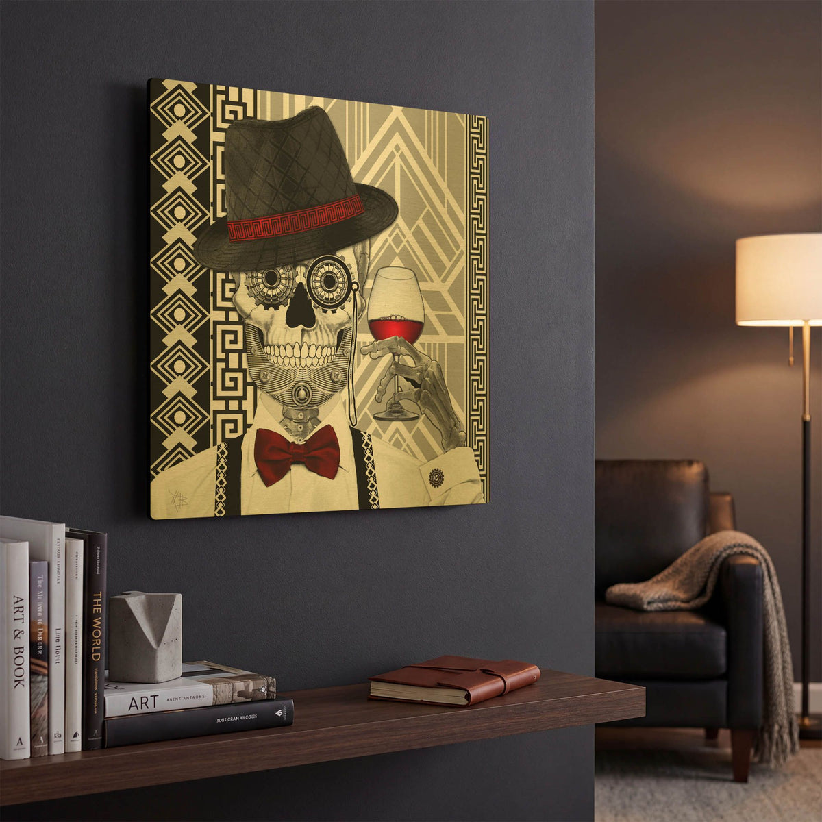 'Mr JD Vanderbone' By Fusion Idol Arts Gold Metal Wall Art