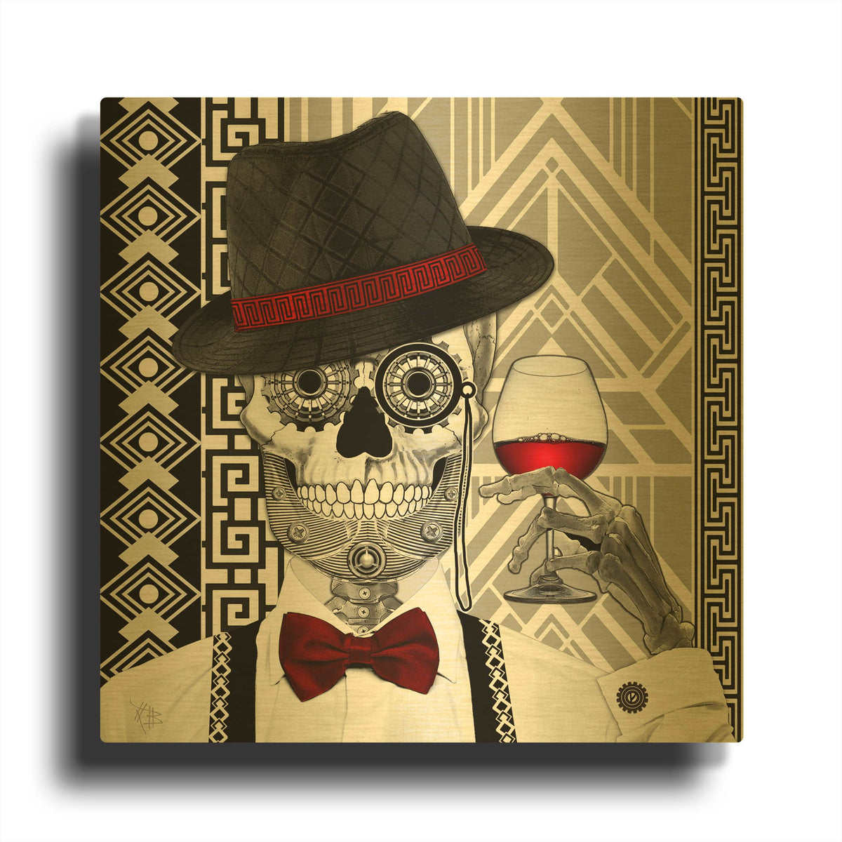 'Mr JD Vanderbone' By Fusion Idol Arts Gold Metal Wall Art