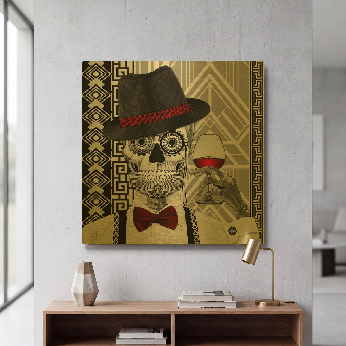 'Mr JD Vanderbone' By Fusion Idol Arts Gold Metal Wall Art