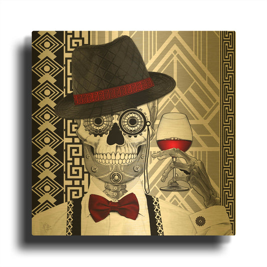 'Mr JD Vanderbone' By Fusion Idol Arts Gold Metal Wall Art