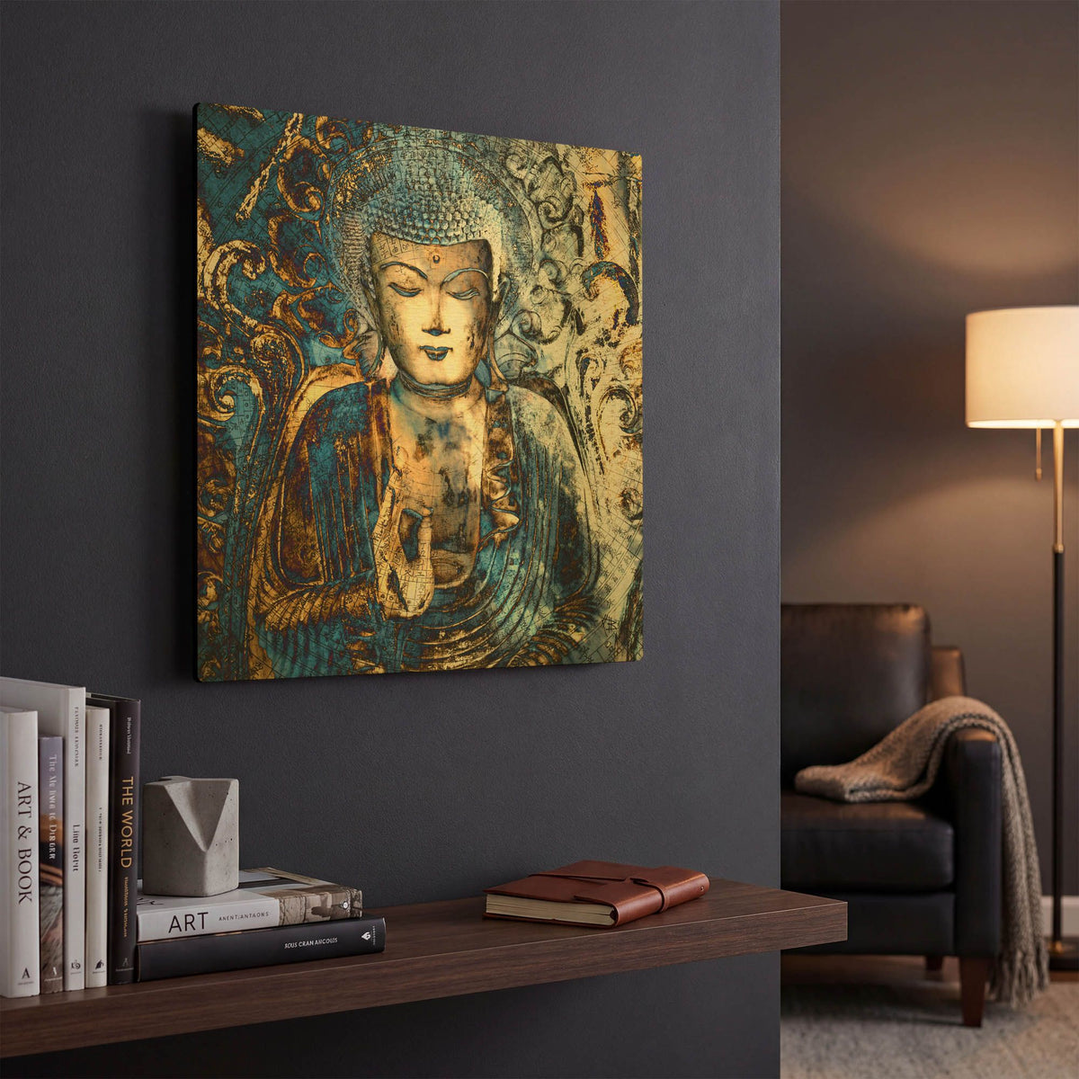 'Inner Guidance' By Fusion Idol Arts Gold Metal Wall Art