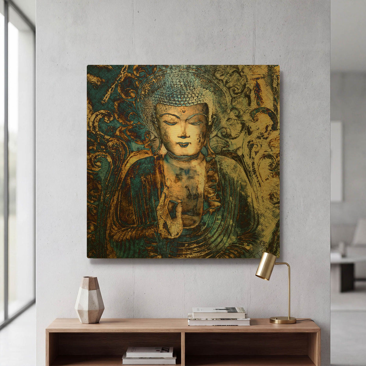 'Inner Guidance' By Fusion Idol Arts Gold Metal Wall Art