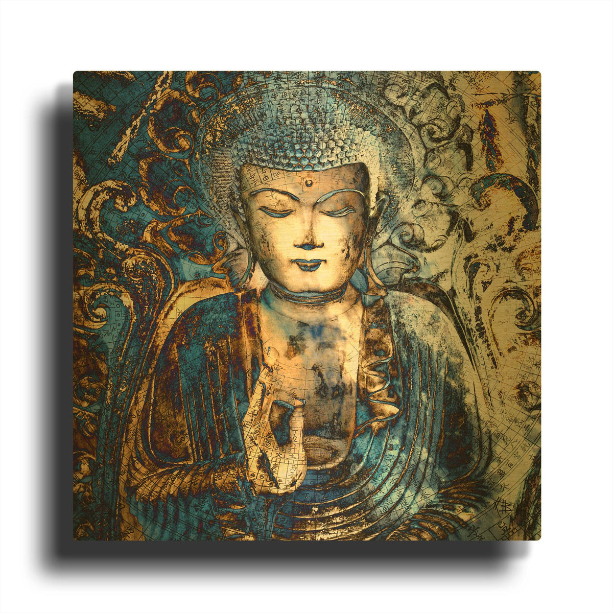 'Inner Guidance' By Fusion Idol Arts Gold Metal Wall Art
