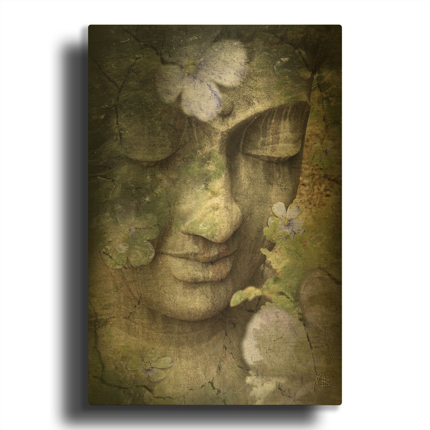 'Inner Tranquility' By Fusion Idol Arts Gold Metal Wall Art