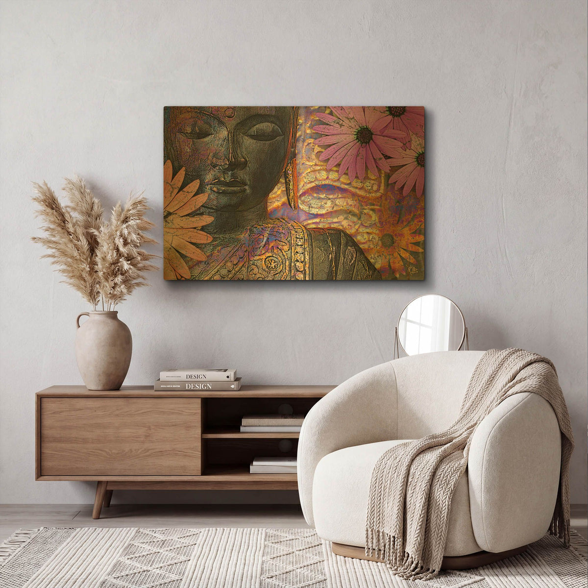 'Jewels of Wisdom' By Fusion Idol Arts Gold Metal Wall Art