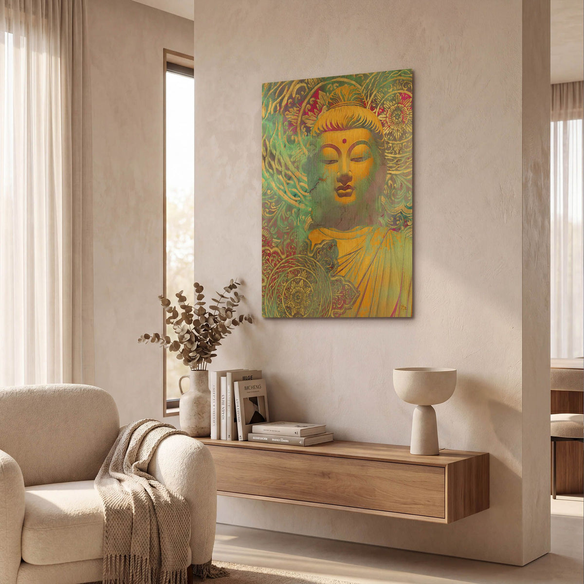'Light of Truth' By Fusion Idol Arts Gold Metal Wall Art