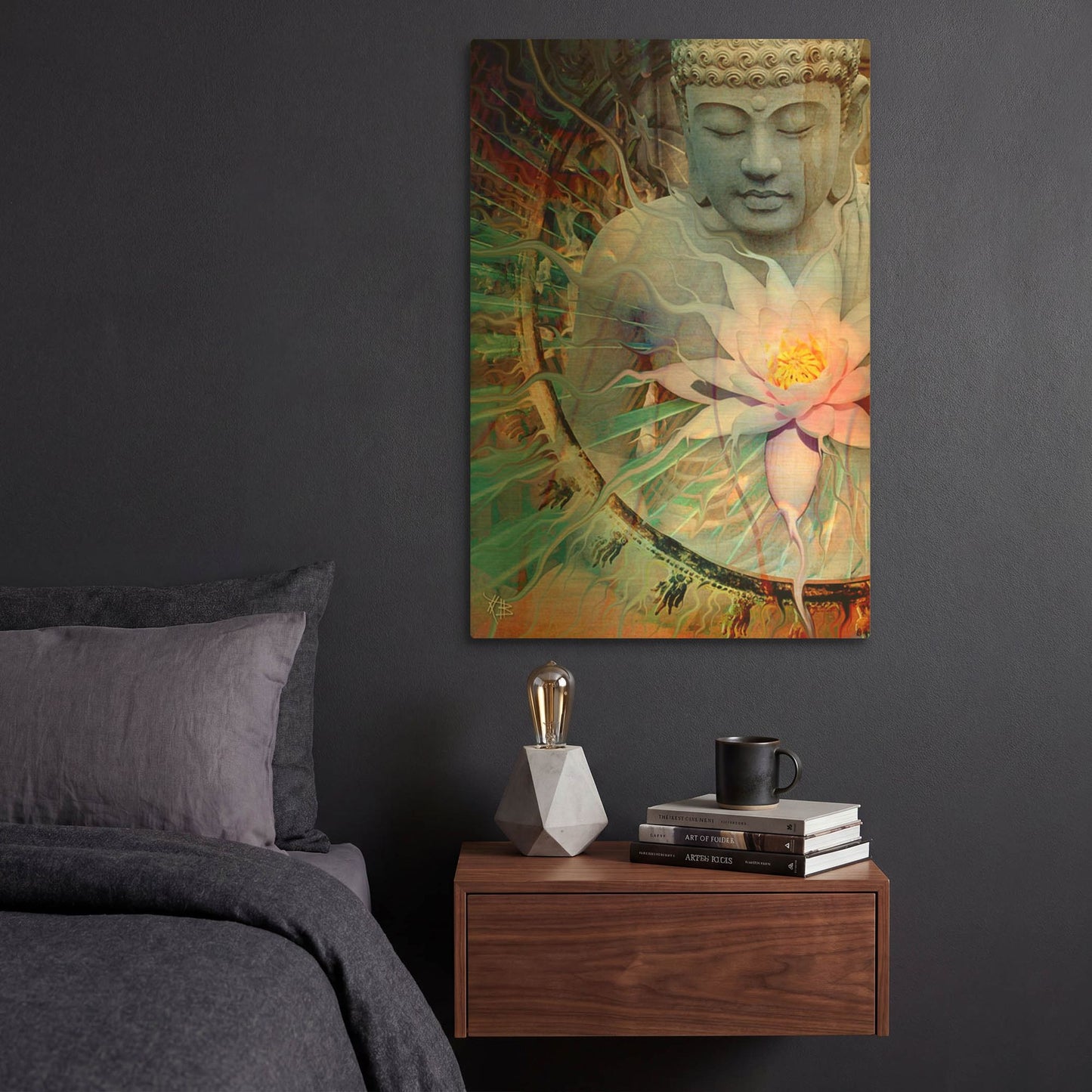 'Living Radiance' By Fusion Idol Arts Gold Metal Wall Art