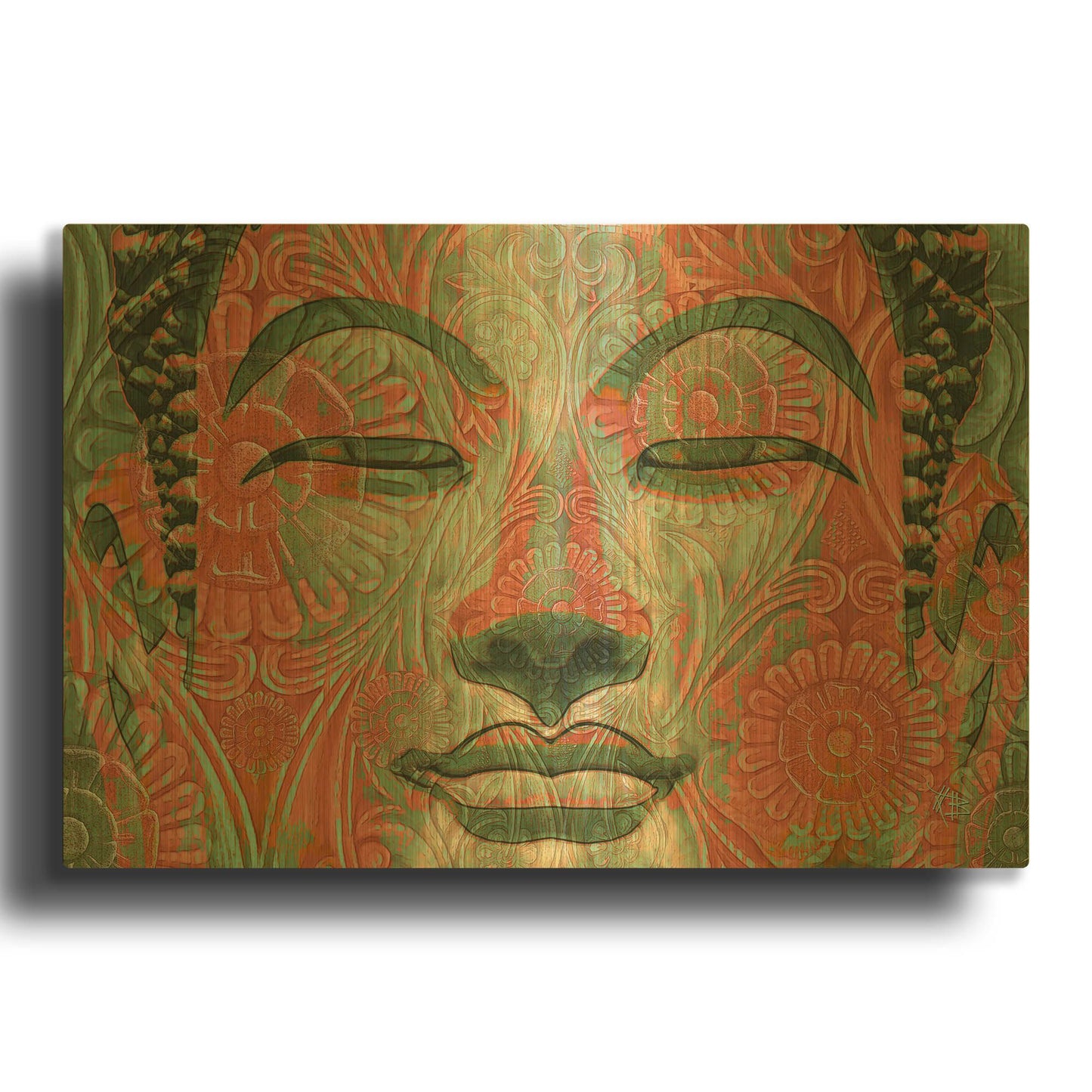 'Manifestation of Mind' By Fusion Idol Arts Gold Metal Wall Art