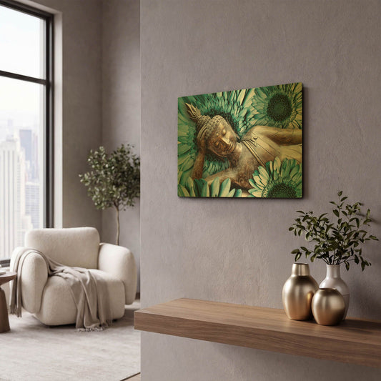'Mind Bloom' By Fusion Idol Arts Gold Metal Wall Art