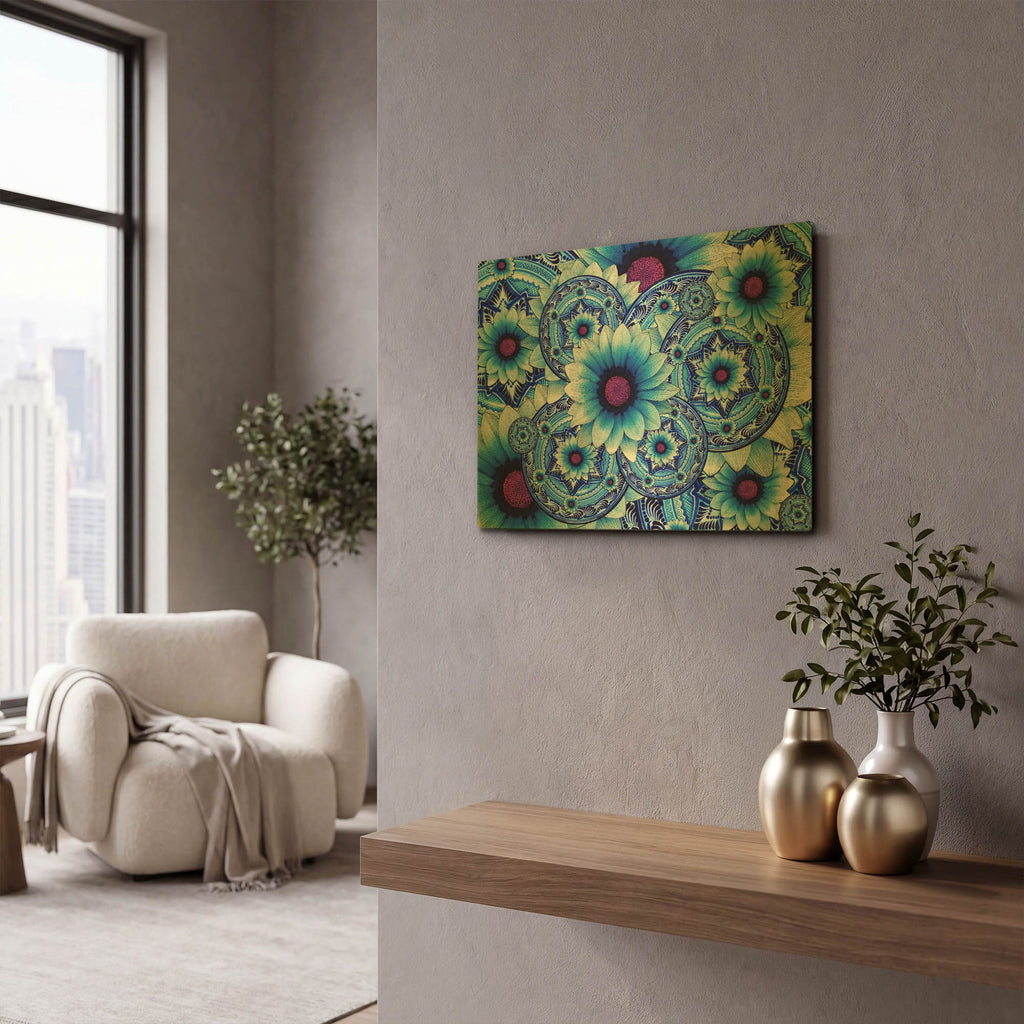 'Talavera Alejandra' By Fusion Idol Arts Gold Metal Wall Art