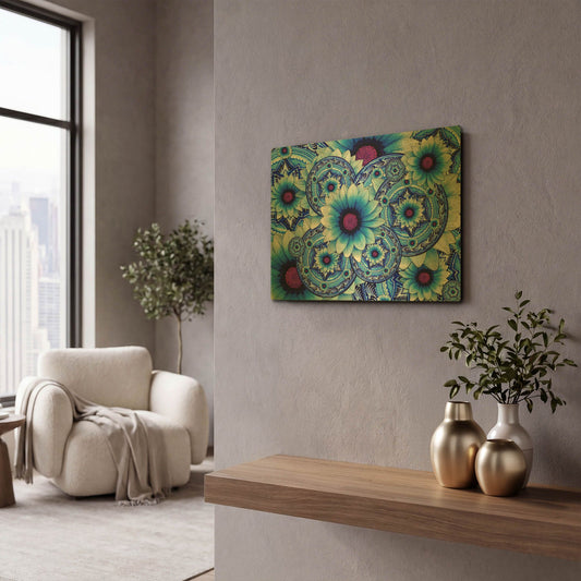'Talavera Alejandra' By Fusion Idol Arts Gold Metal Wall Art