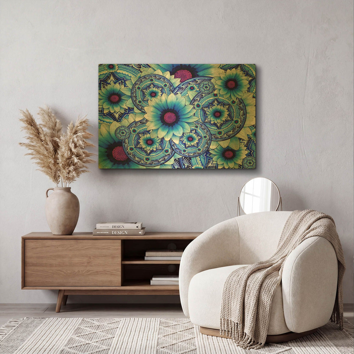 'Talavera Alejandra' By Fusion Idol Arts Gold Metal Wall Art