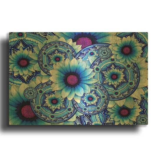 'Talavera Alejandra' By Fusion Idol Arts Gold Metal Wall Art
