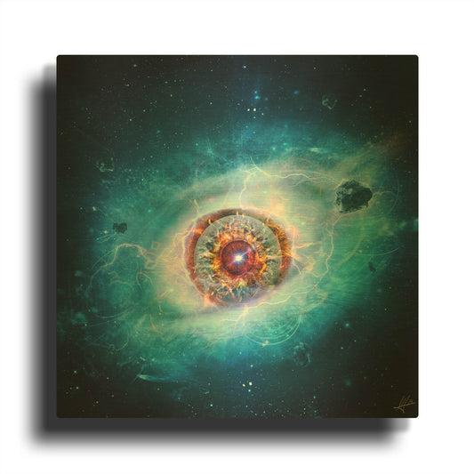 'Uncertain Fate' By Mario Sanchez Nevado Gold Metal Wall Art