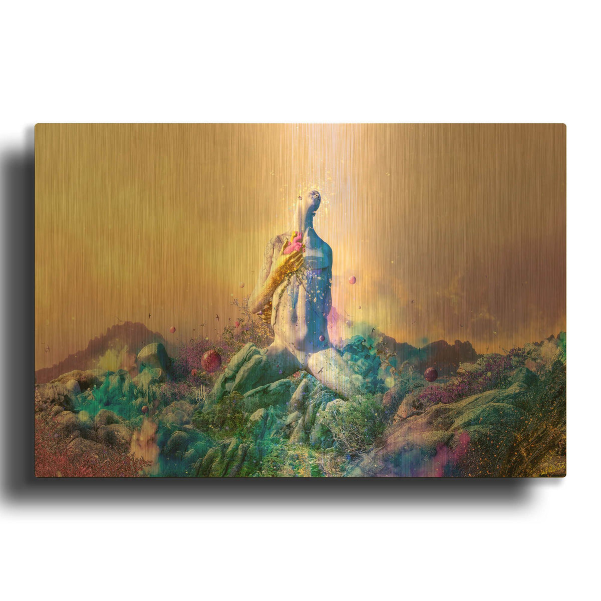 'Vulnicura' By Mario Sanchez Nevado Gold Metal Wall Art