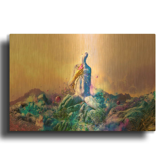 'Vulnicura' By Mario Sanchez Nevado Gold Metal Wall Art