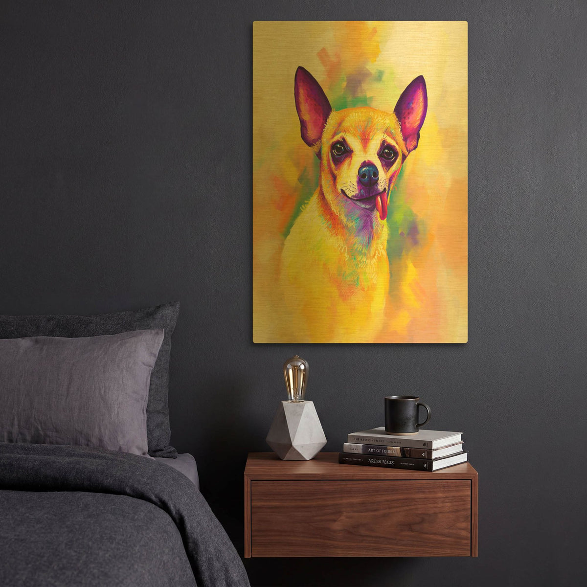 'Pop Art Chihuahua' By Furbaby Affiliates Gold Metal Wall Art