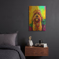 'Pop Art Cavipoo' By Furbaby Affiliates Gold Metal Wall Art