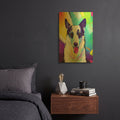 'Pop Art Border Collie' By Furbaby Affiliates Gold Metal Wall Art