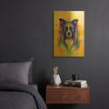 'Pop Art Border Collie 2' By Furbaby Affiliates Gold Metal Wall Art